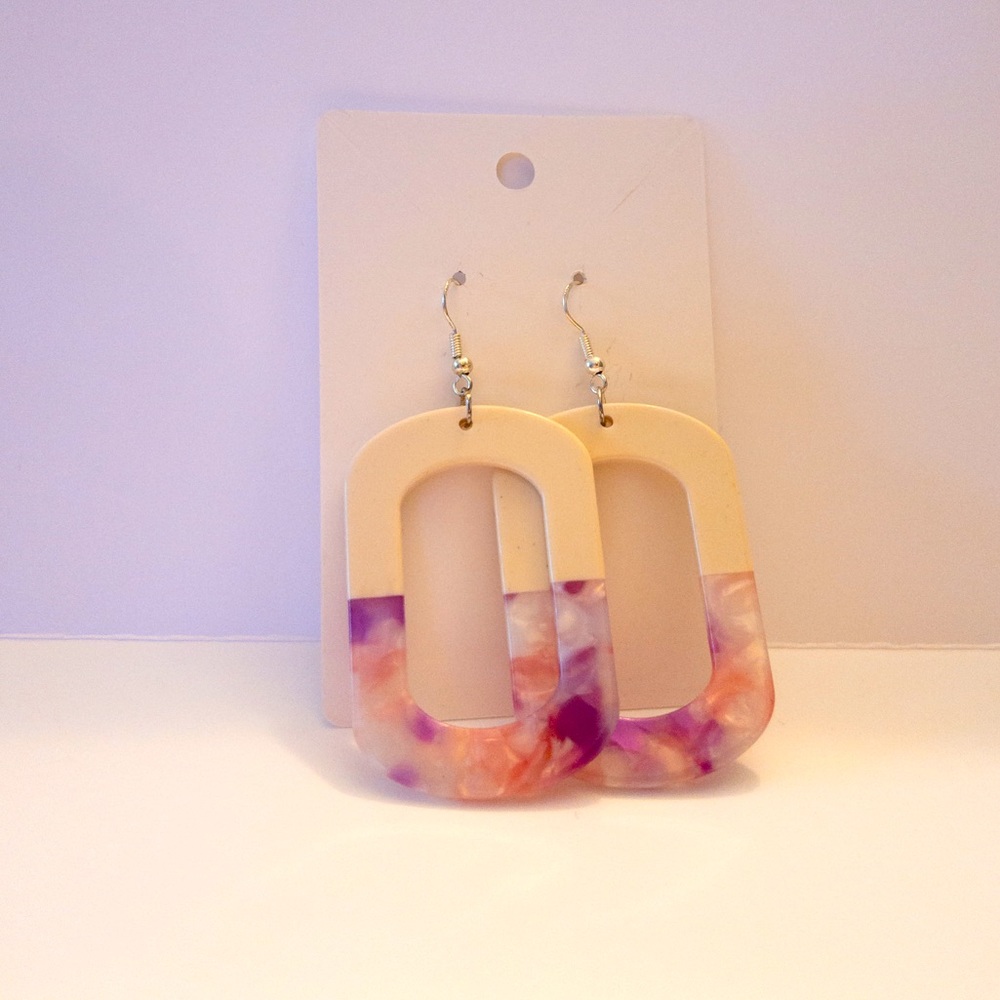 💎Buy 2 Save 10% 💎 multicolored acetate oval Earrings